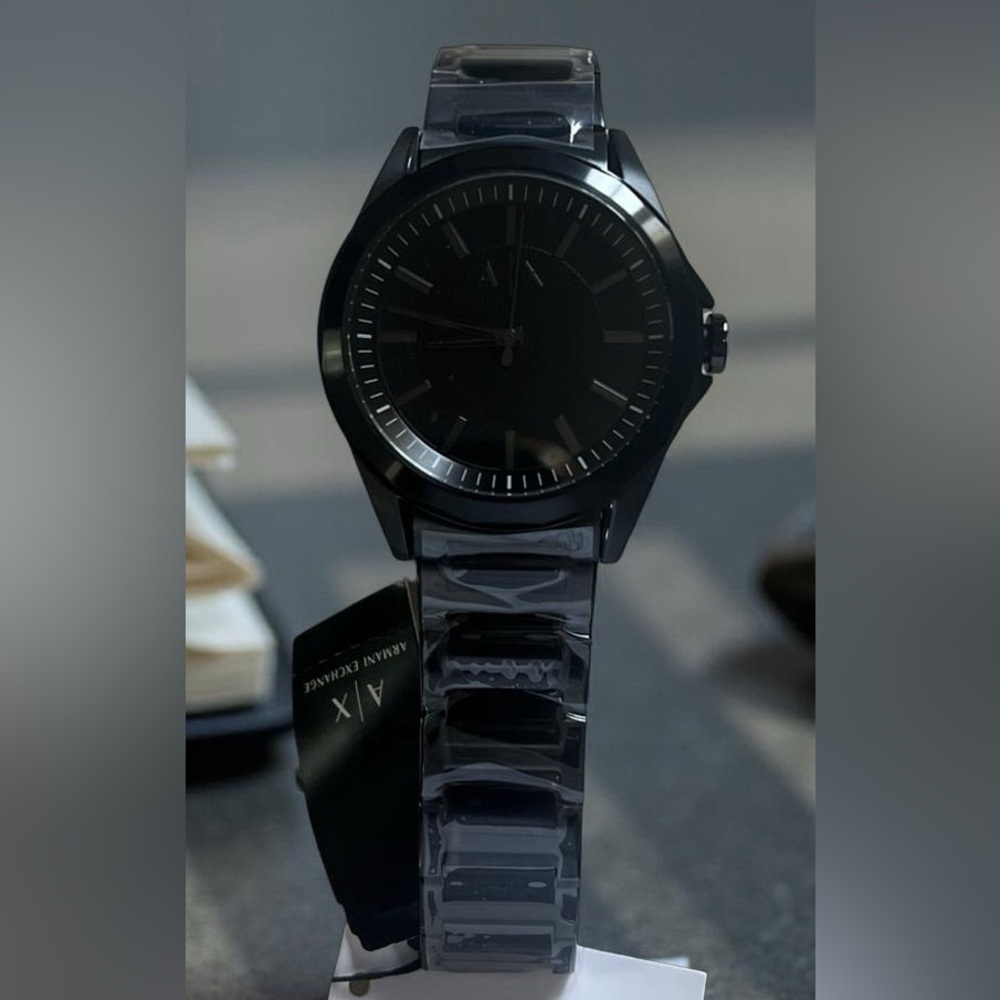Armani Exchange A|X Men's Three-Hand Black Stainless Steel Watch (Model: AX2620)